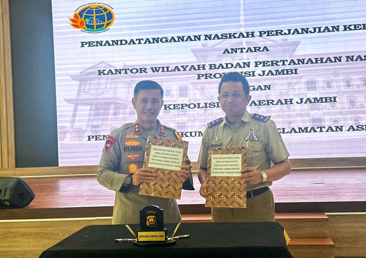 Polda Jambi dan BPN Teken MoU/ Foto: Alamsyah