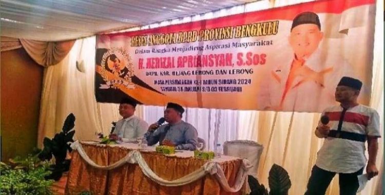 Anggota DPRD Herizal Apriansyah Gelar Kegiatan Tampung Aspirasi di Curup Selatan. (Foto: Dky/Ampar)