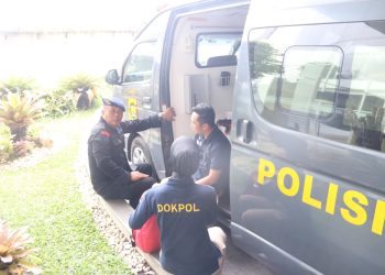 Satgas Kesehatan Dokkes Polda Jambi Cek Kesehatan Personel PAM Rapat Pleno Rekapitulasi Suara/ (Foto: mhd/ampar)