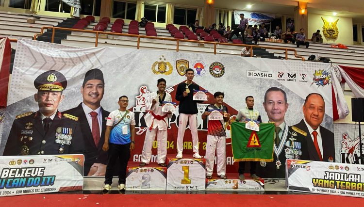 13 Atlet Tekondo Binaan Bhabinkamtibmas Polresta Jambi Sabet Mendali Emas di Kejurnas Kapolri Cup/ (foto: mhd/ampar)