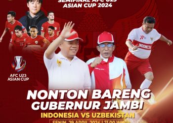 Nobar Semifinal Piala Asia U23 Bersama Gubernur Jambi/ Foto: Ampar