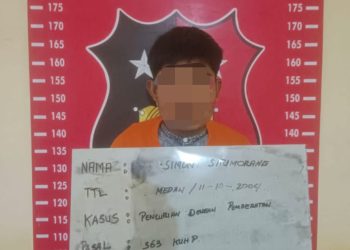 Polresta Deli Serdang berhasil menangkap 3 orang pelaku yang telah melakukan pencurian dua unit sepeda motor/ (foto: rafiun-ampar)