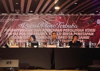 KPU Kota Jambi Tetapkan Perolehan Kursi DPRD Kota Jambi  / foto: meli