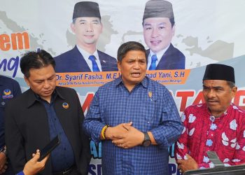 Kemablikan Formulir, Herman Efendi Bacabup Merangin Resmi Mendaftar ke NasDem/ Foto: anton