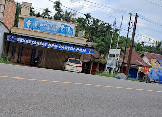 Kantor DPD PAN yang terletak di Jalan Lintas Muara Sabak - Jambi/ Foto: jambiseru