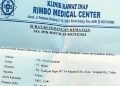 Surat kematian yang dikeluarkan Klinik rimbo medical center atas tewas Santri Ponpes di Tebo/ Foto: dok.porwebindo