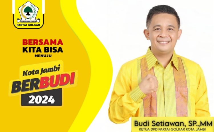 Budi Setiawan Ketua DPD Golkar Kota Jambi yang juga calon Walikota Jmabi 2024/ foto/ MC Budi