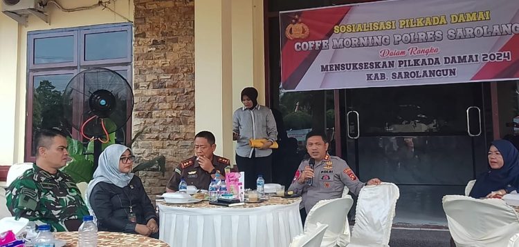 Sukseskan Pilkada Damai 2024, Polres Sarolangun Gelar Sosialisasi dan Coffe Morning