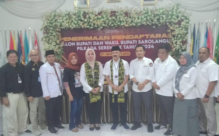 Fauzi-Sahara Resmi Mendaftar ke KPU Sarolangun