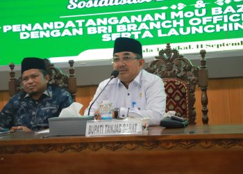 Bupati Tanjab Barat Resmikan QRIS Bersama BAZNAS dan BRI; Masyarakat Lebih Mudah Berzakat