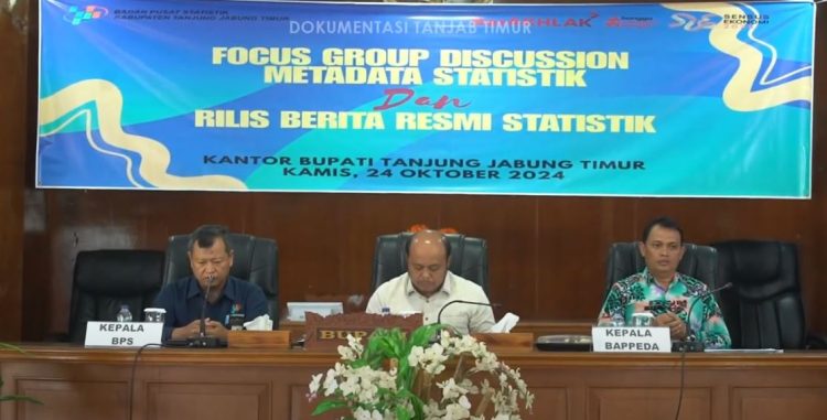 Plt Bupati Tanjabtim Buka FGD Metadata Statistik