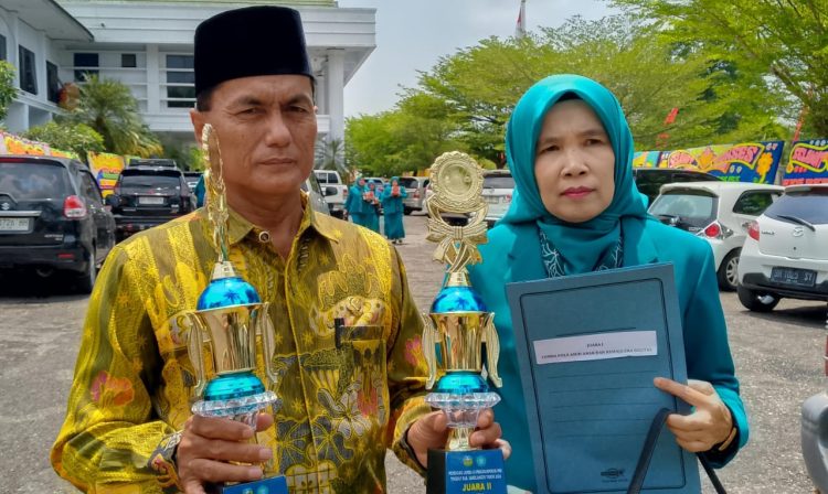 TP PKK Desa Ujung Tanjung Raih 3 Trofi Pada Lomba 10 Program PKK Tingkat Kabupaten Sarolangun 2024