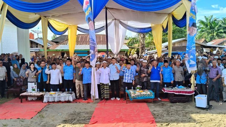 Warga Mersam Dukung Haris-Sani LANJUTKAN, Banyak Bantu Rumah Ibadah dan Bangun Dam