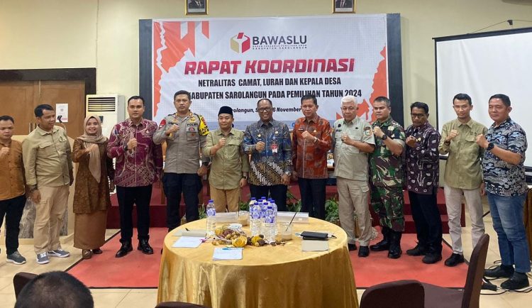 Bawaslu Sarolangun Gelar Rakor Netralitas Camat, Lurah dan Kades Se- Kabupaten Sarolangun