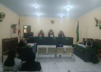 Sidang lanjutan perkara Nomor 230/Pid.B/2024/PN Snt yang mendakwa Arwin Saragih berlangsung di Pengadilan Negeri (PN) Sengeti, Muarojambi pada Selasa, 14 Januari 2025/ foto/ ampar