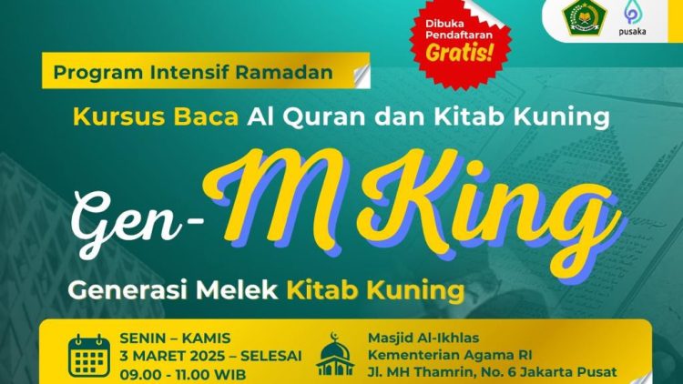 Kemenag Buka Kursus Baca Al-Qur'an dan Kitab Kuning di Ramadan 1446 H, Sila Daftar!/ foto/ kemenag