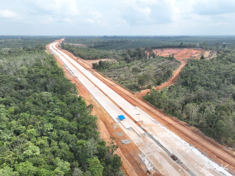 Progres Capai 68 Persen, Hutama Karya Mulai Bangun Sejumlah Fasilitas di Tol Betung-Jambi Seksi IV Unutk Buka Konektivitas/ foto/ hutama karya