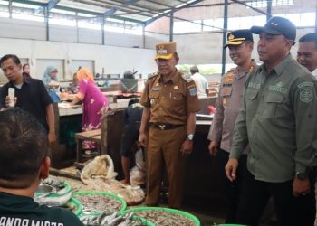 Jelang Ramadan, Wabup Khafid Pantau Harga Sembako/ FOTO: Teguh/ Kominfo Merangin