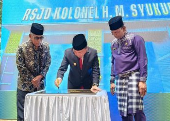 Gubernur Jambi Al Haris saat meresmikan nama RSJ menjadi RSJD provinsi jambi pada 17 September 2024 lalu/ foto/ ampar