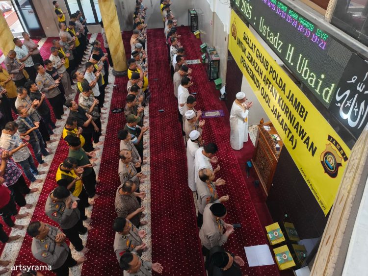 Ojol Meninggal Saat Demo di Jakarta, Polda Jambi Gelar Shalat Ghaib