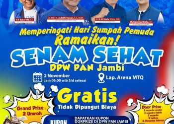 Dapatkan Kupon Senam Sehat DPW PAN Jambi Berhadiah 2 Paket Umroh dan Sepeda Motor, CEK DISINI