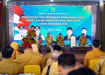  Bupati Muba Cek Fisik Puluhan Kendaraan Operasional Desa