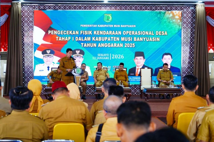  Bupati Muba Cek Fisik Puluhan Kendaraan Operasional Desa