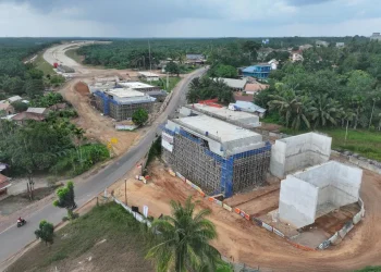 Pekerjaan Overpass Tol Palembang-Betung Seksi 3, Diterapkan Buka-Tutup di Jalan Nasional Sumsel KM 69-71 (Foto: HK)