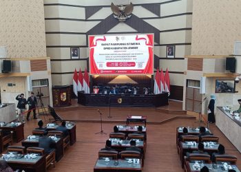 Rapat Paripurna Pengucapan Sumpah/Janji PAW di Gedung DPRD Jember, Jumat (10/4/2026). (Foto: Istimewa)