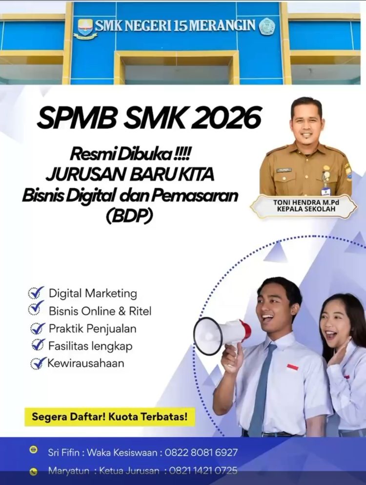Incar Generasi Siap Kerja, Jurusan Baru SMKN 15 Merangin Diprediksi Jadi Primadona