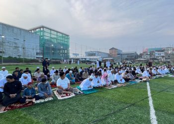 Jambi Business Center Gelar Sholat Iduladha Perdana di Lapangan Mini Soccer