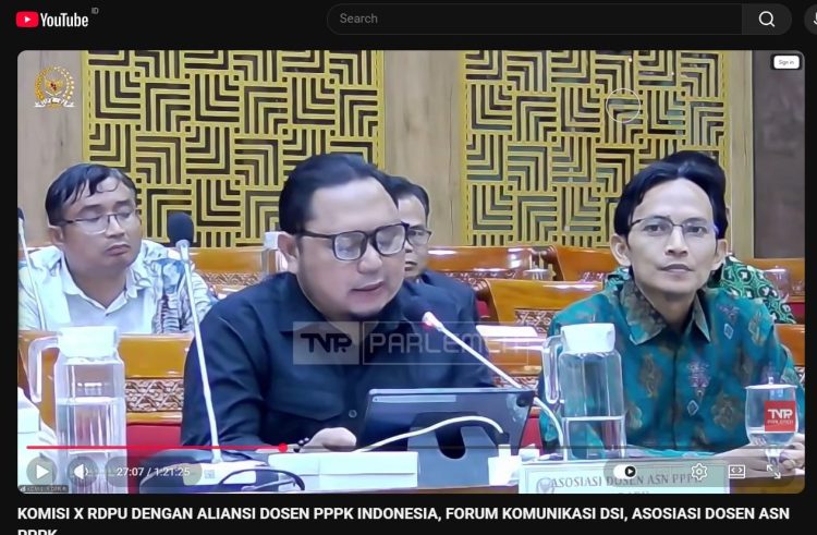 Foto: Tankapan layar Youtobe @tfrparlemen
