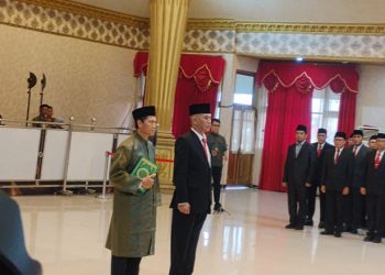 Prosesi pelantikan Pj Sekda Jember, Selasa (12/5/2026). (Foto: Teamwork)