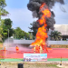 Pertamina EP (PEP) Jambi Field menguji batas kesiapsiagaan personelnya melalui simulasi penanganan dan pemadaman kebakaran sumur minyak rig di kawasan Sport Center Kenali Asam Atas, Kota Jambi, Selasa (23/6/2026).