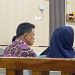 mantan Direktur Administrasi dan Keuangan (Dirak) Perumda Tirta Mayang, Sahat, dalam sidang lanjutan perkara pengadaan bahan kimia jenis sucolite, Kamis (30/7/2026)
